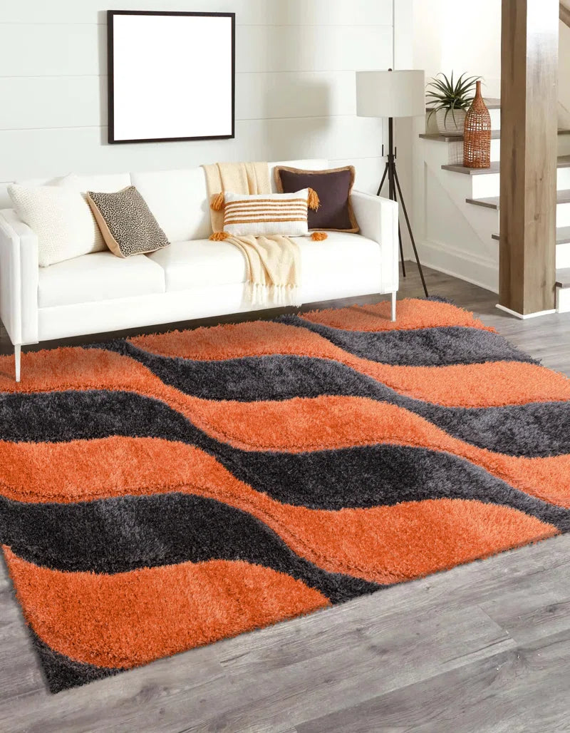 Aericka Geometric Machine Tufted Shag 120Cm X 170Cm Indoor / Outdoor Area Rug