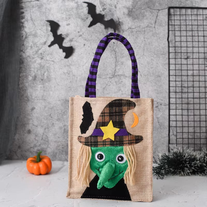 1Pc Halloween Gifts Non-Woven Handbags Candy Bags Pumpkin Bags Decorations Props Gift Bags Gift Box Packaging