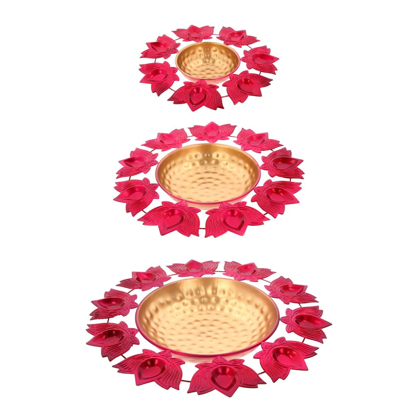 Urli Bowl Diwali Diya Holder Floating Flower Tea Light Candle Indian Décor Lotus