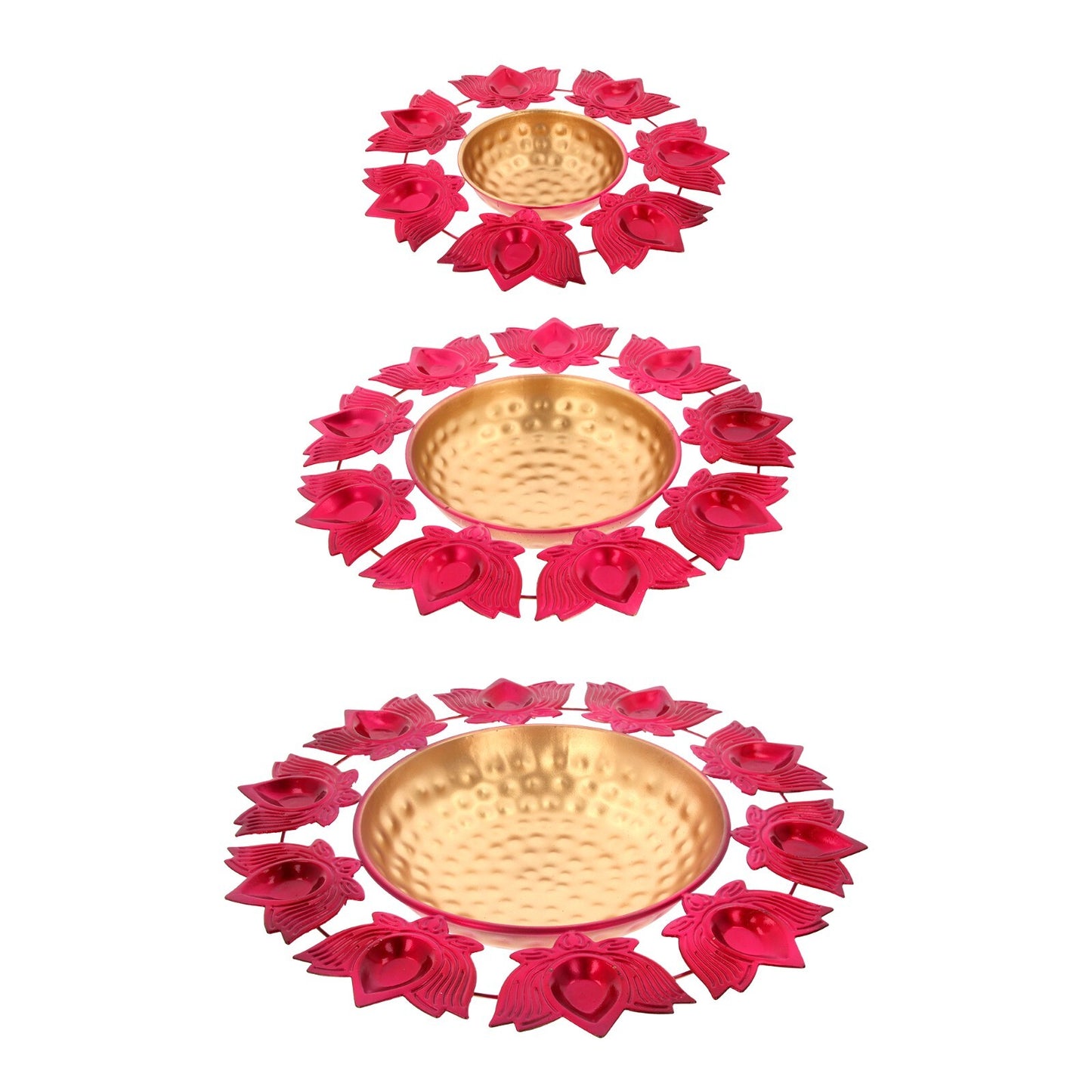 Urli Bowl Diwali Diya Holder Floating Flower Tea Light Candle Indian Décor Lotus