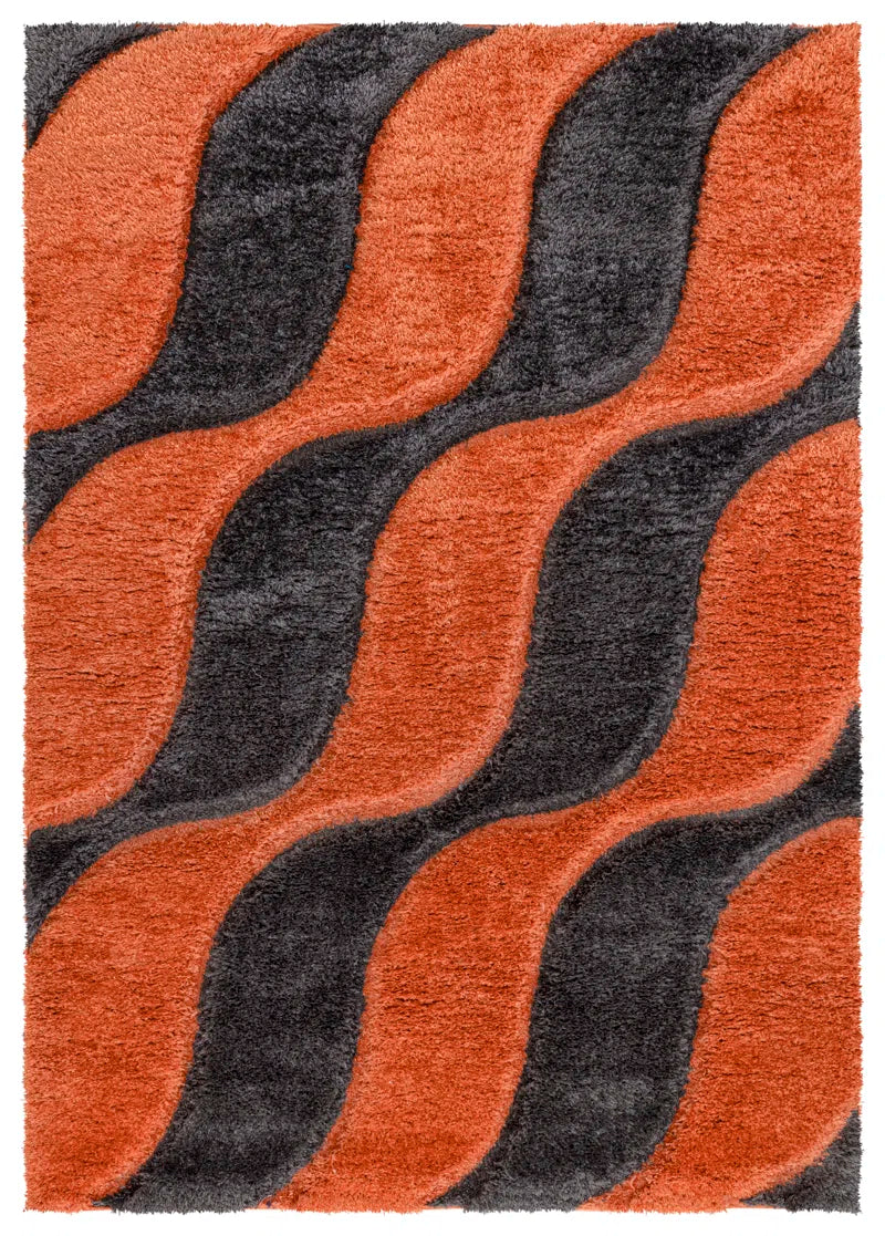 Aericka Geometric Machine Tufted Shag 120Cm X 170Cm Indoor / Outdoor Area Rug