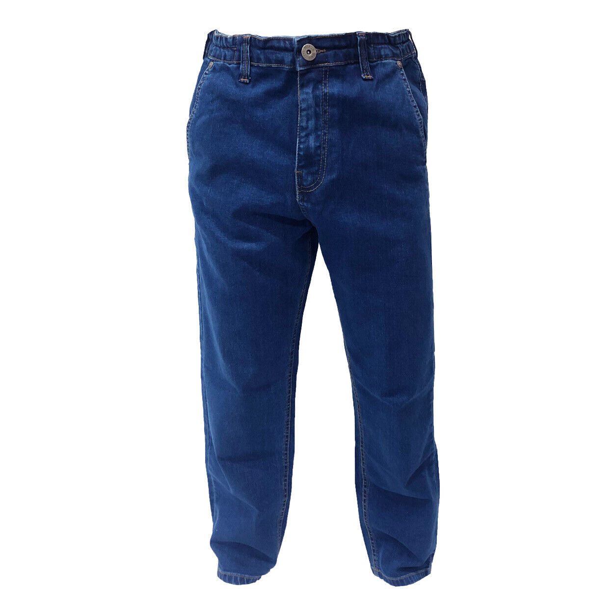 Straight Fit Elasticated Waist Stretch Mens Denim Jeans