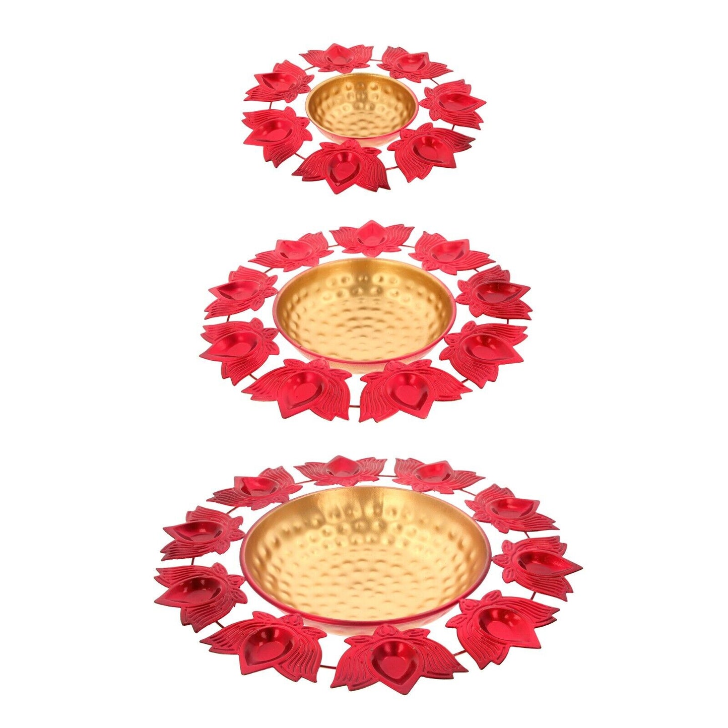 Urli Bowl Diwali Diya Holder Floating Flower Tea Light Candle Indian Décor Lotus
