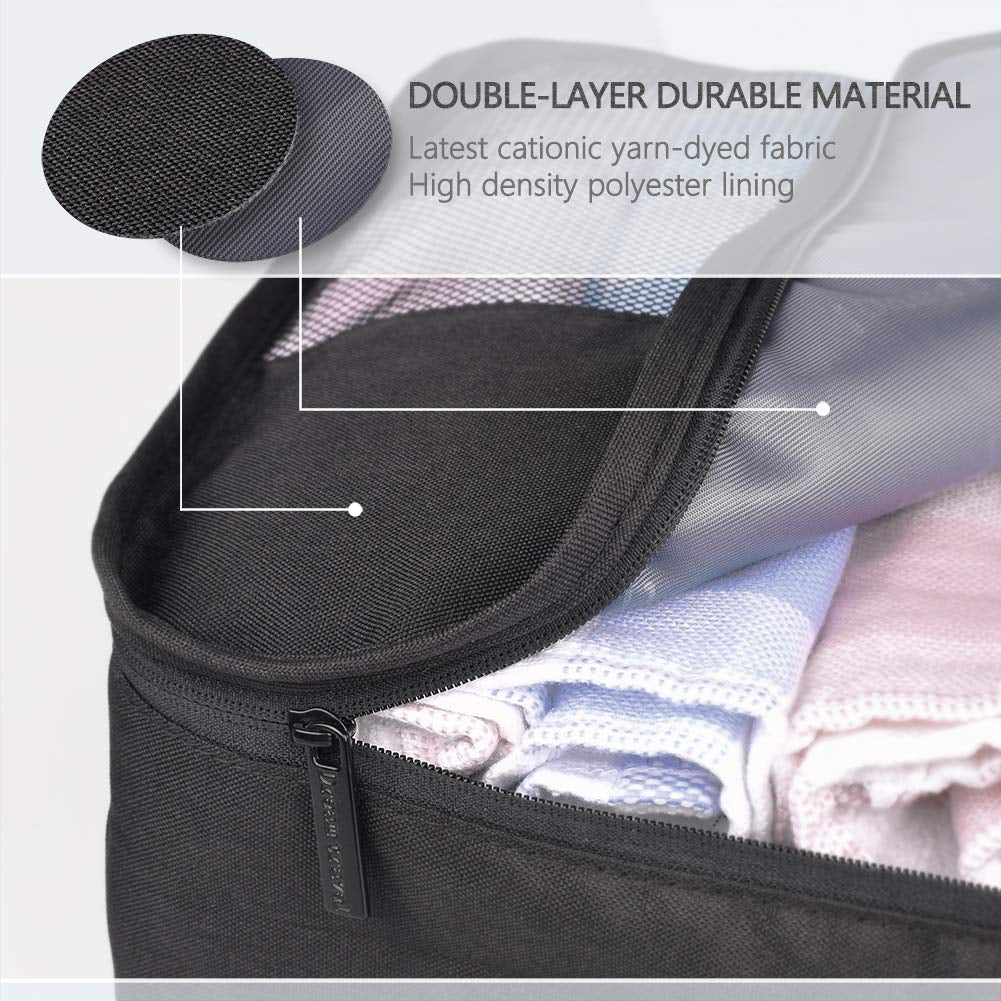 7Pcs Packing Cubes Luggage Storage Organiser Travel Compression Suitcase Bags