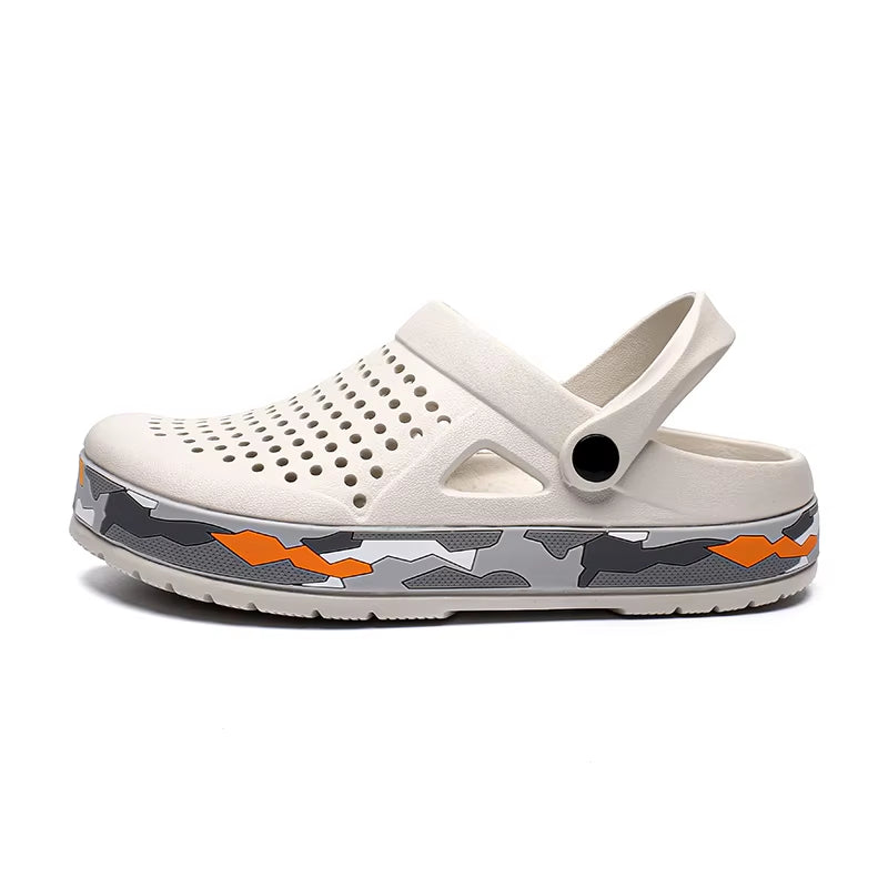 Men Sandals Black Garden Casual Aqua Clogs Hot Male Band Sandals Summer Slides Beach Swimming Shoes Slippers Zapatillas Hombre