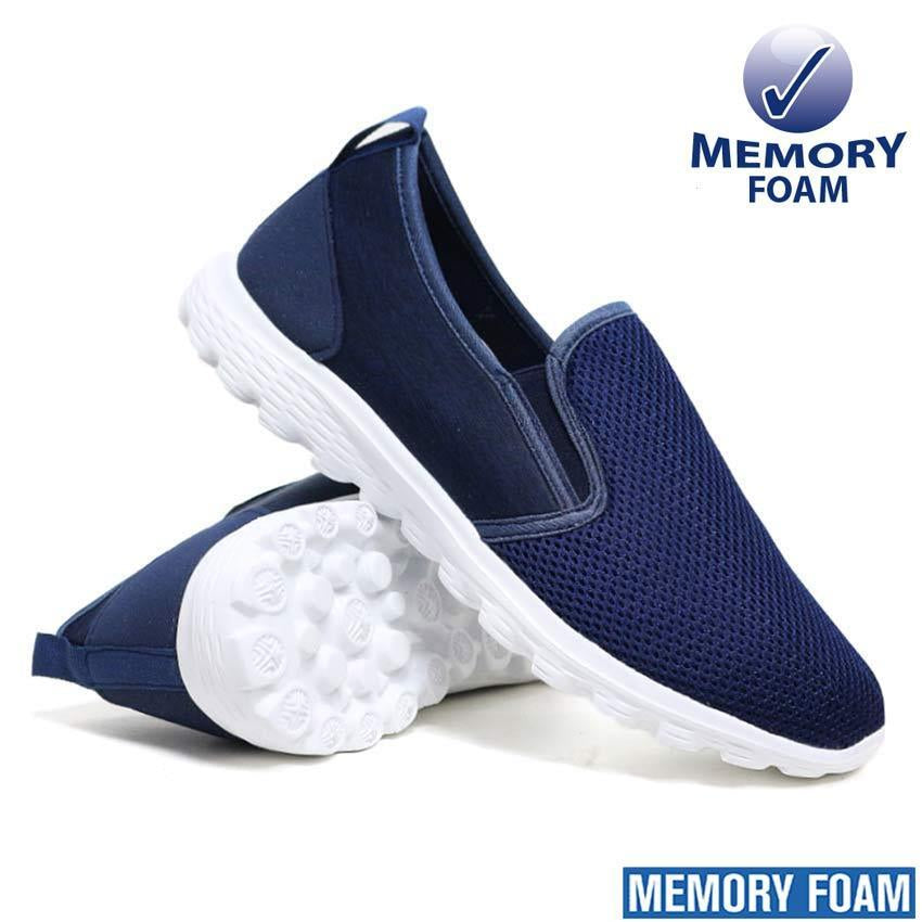 Mens Slip on Memory Foam Casual Fitness Go Walking Running Gym Trainers Shoes