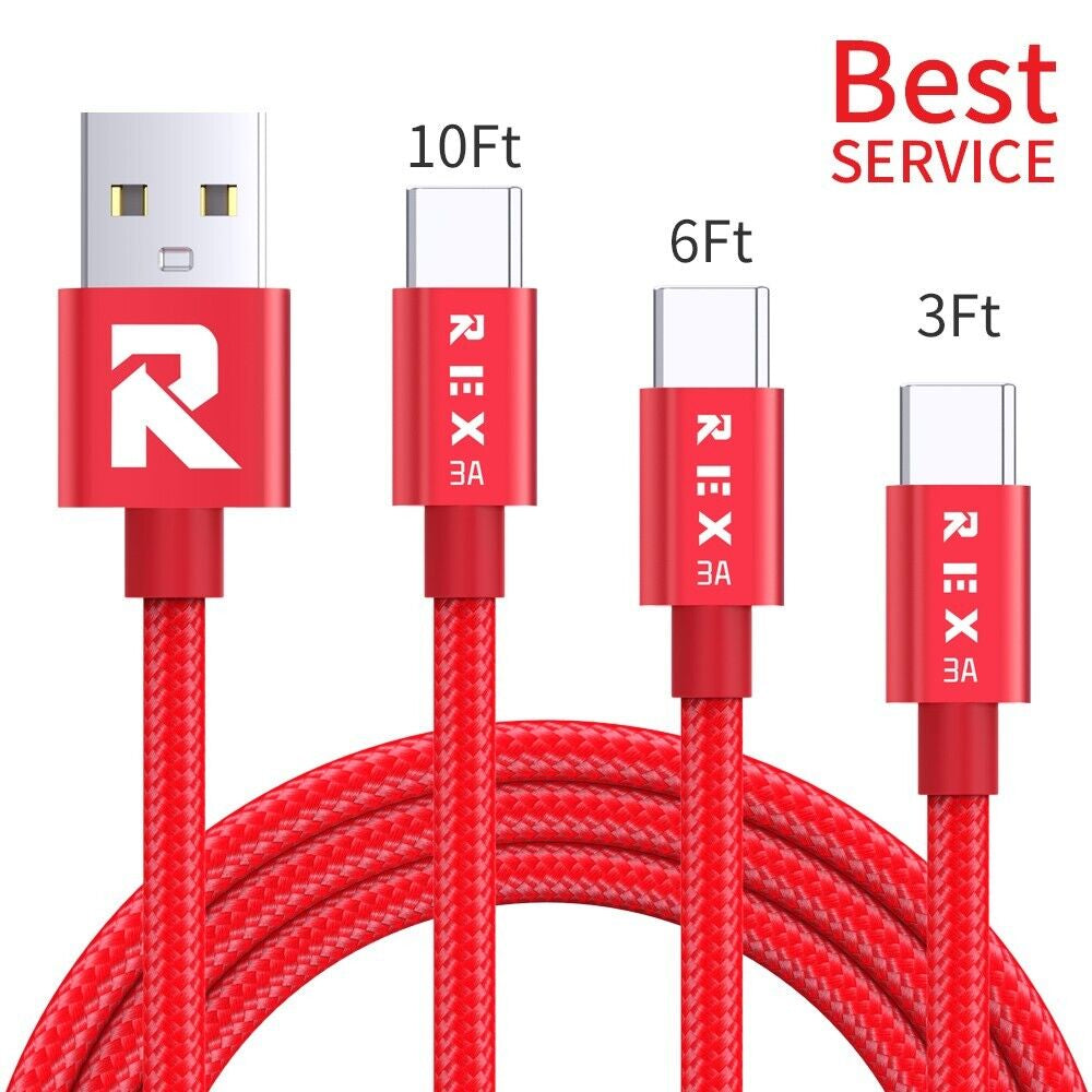 USB a to Type C Fast Charger Cable 3A for Samsung Mobile Phone Lead USB C Cable