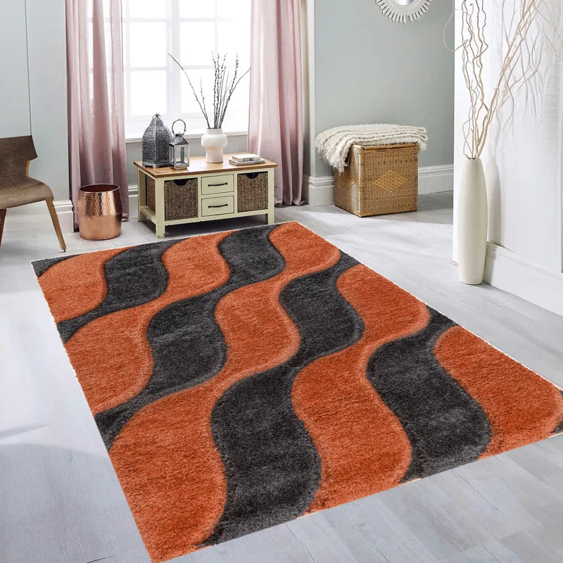 Aericka Geometric Machine Tufted Shag 120Cm X 170Cm Indoor / Outdoor Area Rug