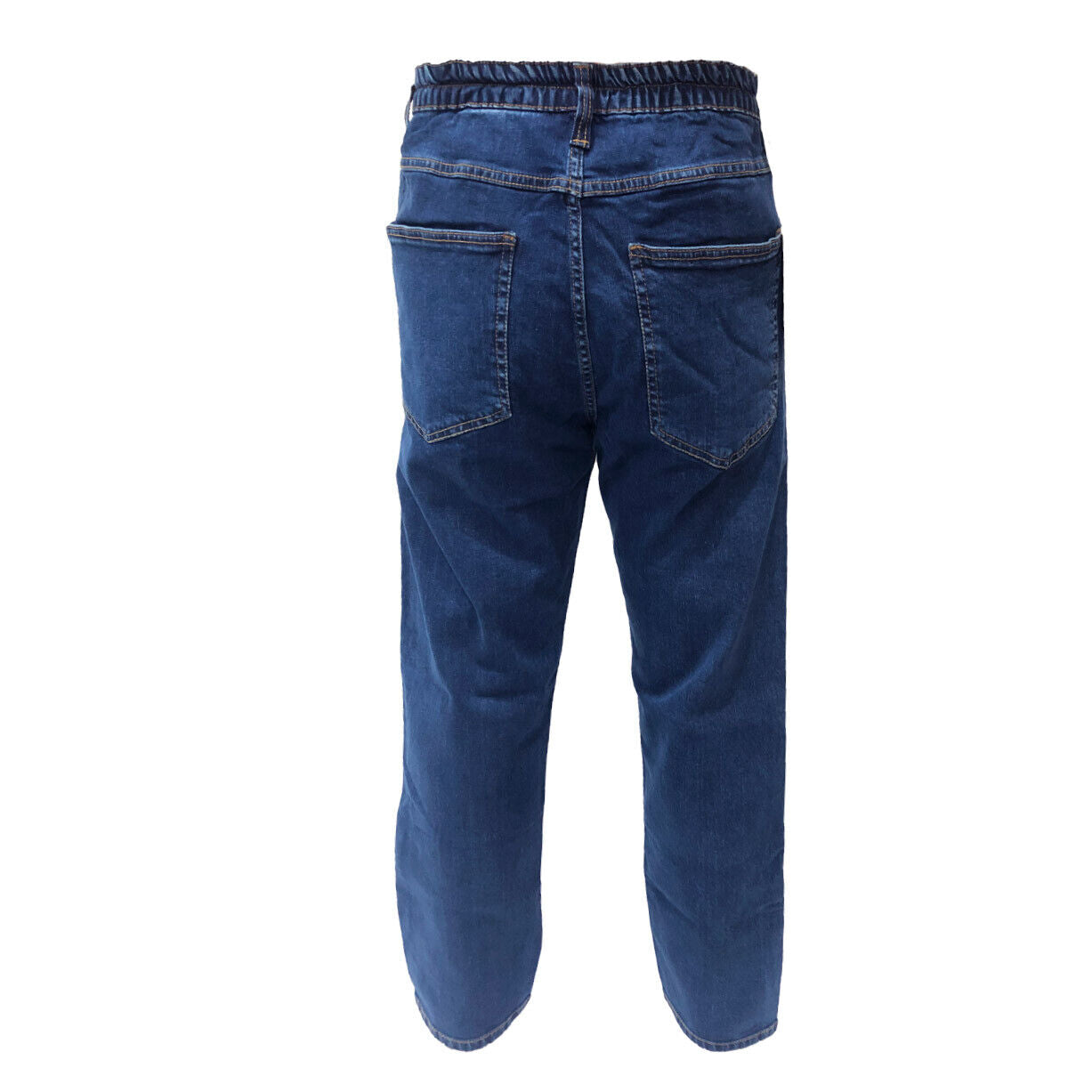 Straight Fit Elasticated Waist Stretch Mens Denim Jeans
