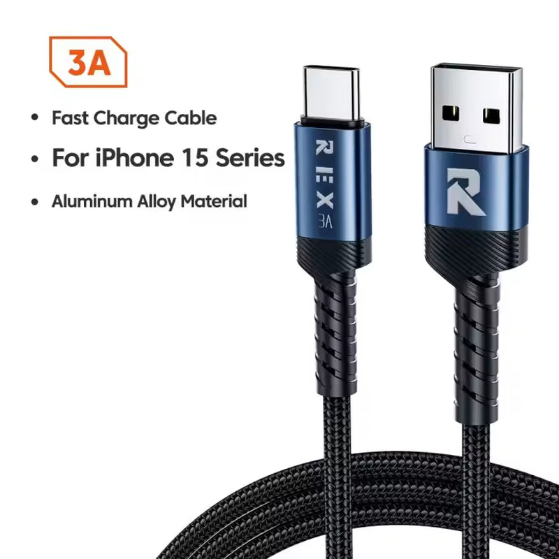 USB a to Type C Fast Charger Cable 3A for Samsung Mobile Phone Lead USB C Cable