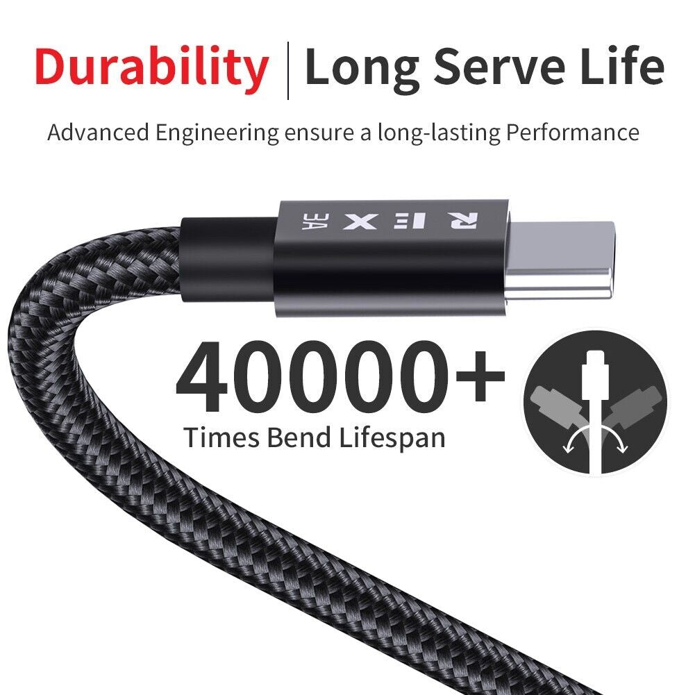 USB a to Type C Fast Charger Cable 3A for Samsung Mobile Phone Lead USB C Cable