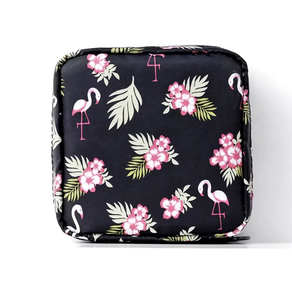 Multifunctional Rhombus Pattern Sanitary Pad Bags Reusable Napkin Storage Organizer Women Pad Pouch Bags Portable Makeup Bags