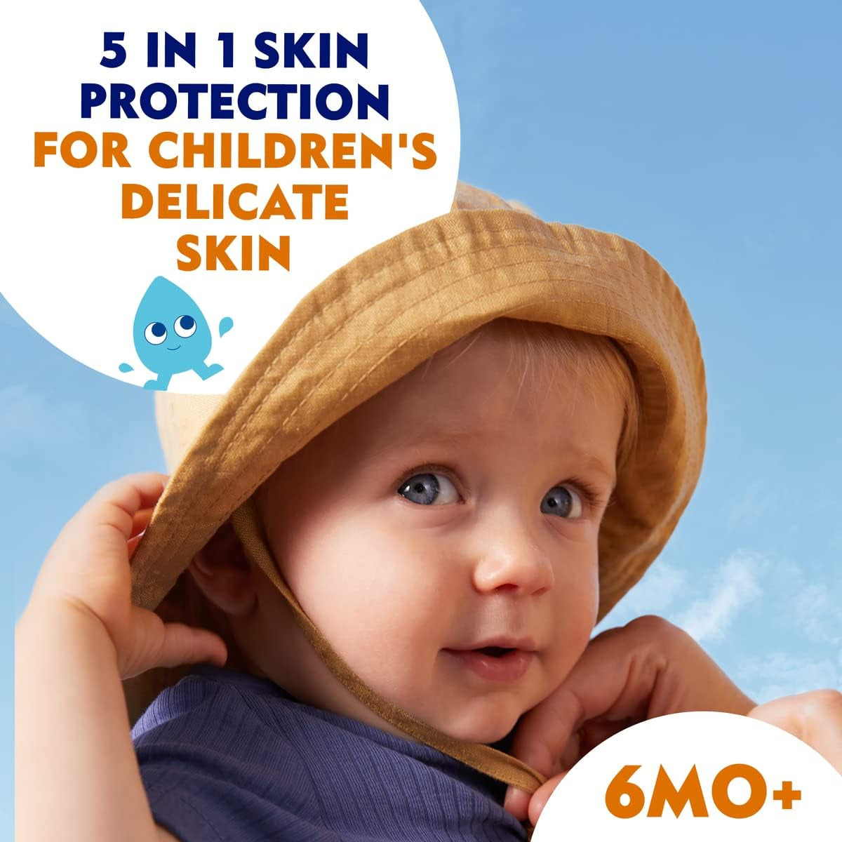 SUN Kids Protect & Sensitive Sun Lotion (200Ml) Sunscreen with SPF 50+, Kids Suncream for Sensitive Skin, Immediately Protects against Sun Exposure