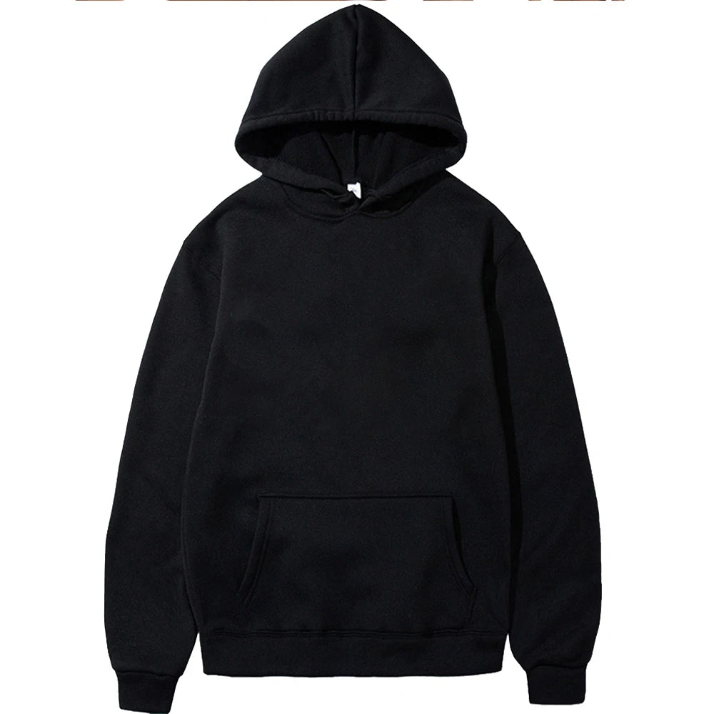 Fashion Men'S Hoodie Casual Hoodies Pullovers Sweatshirts Men'S Top Solid Color Hoodies Sweatshirt Male