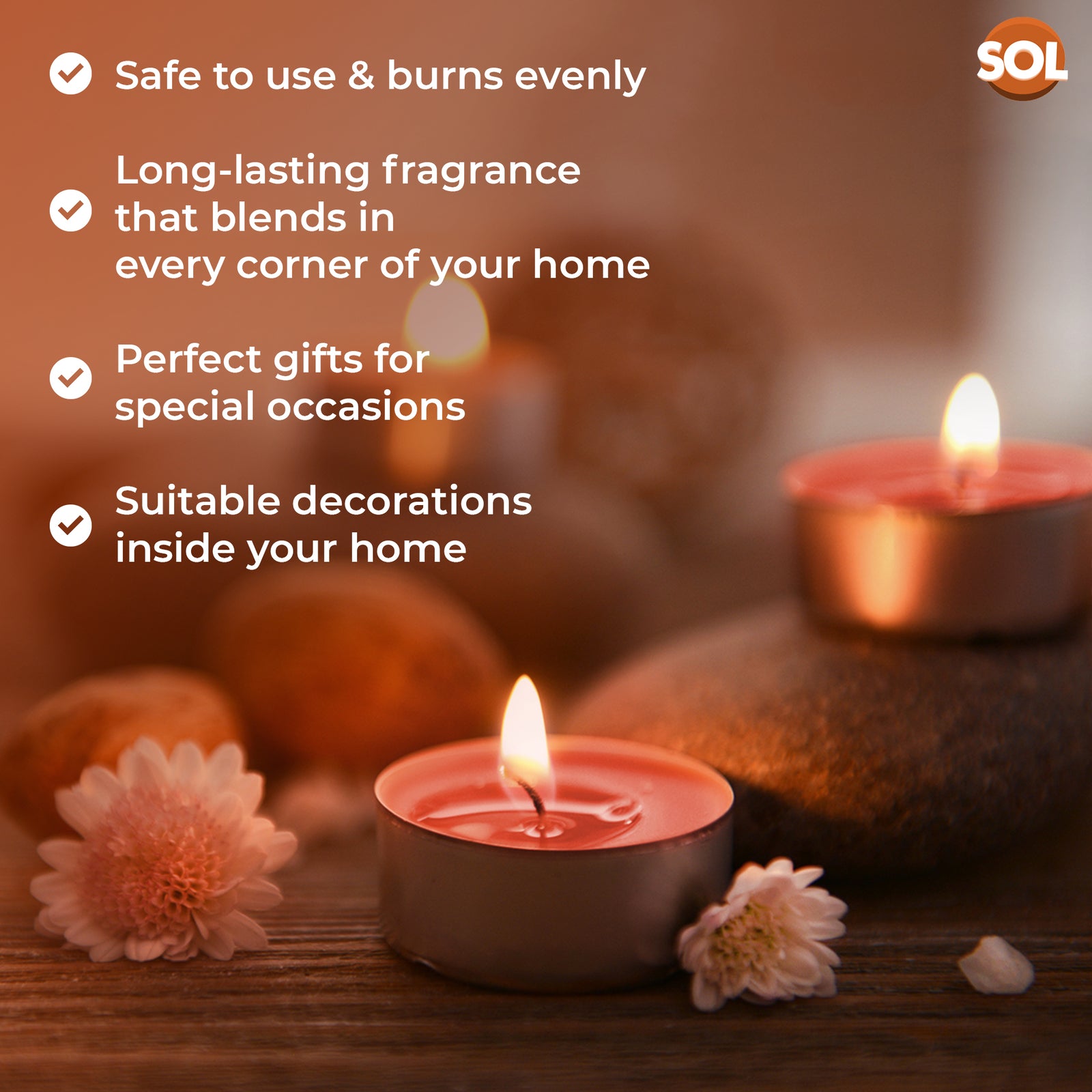 75Pk Scented Tea Lights Candles | Various Perfumes 4 Hour Burn Night T Tealights