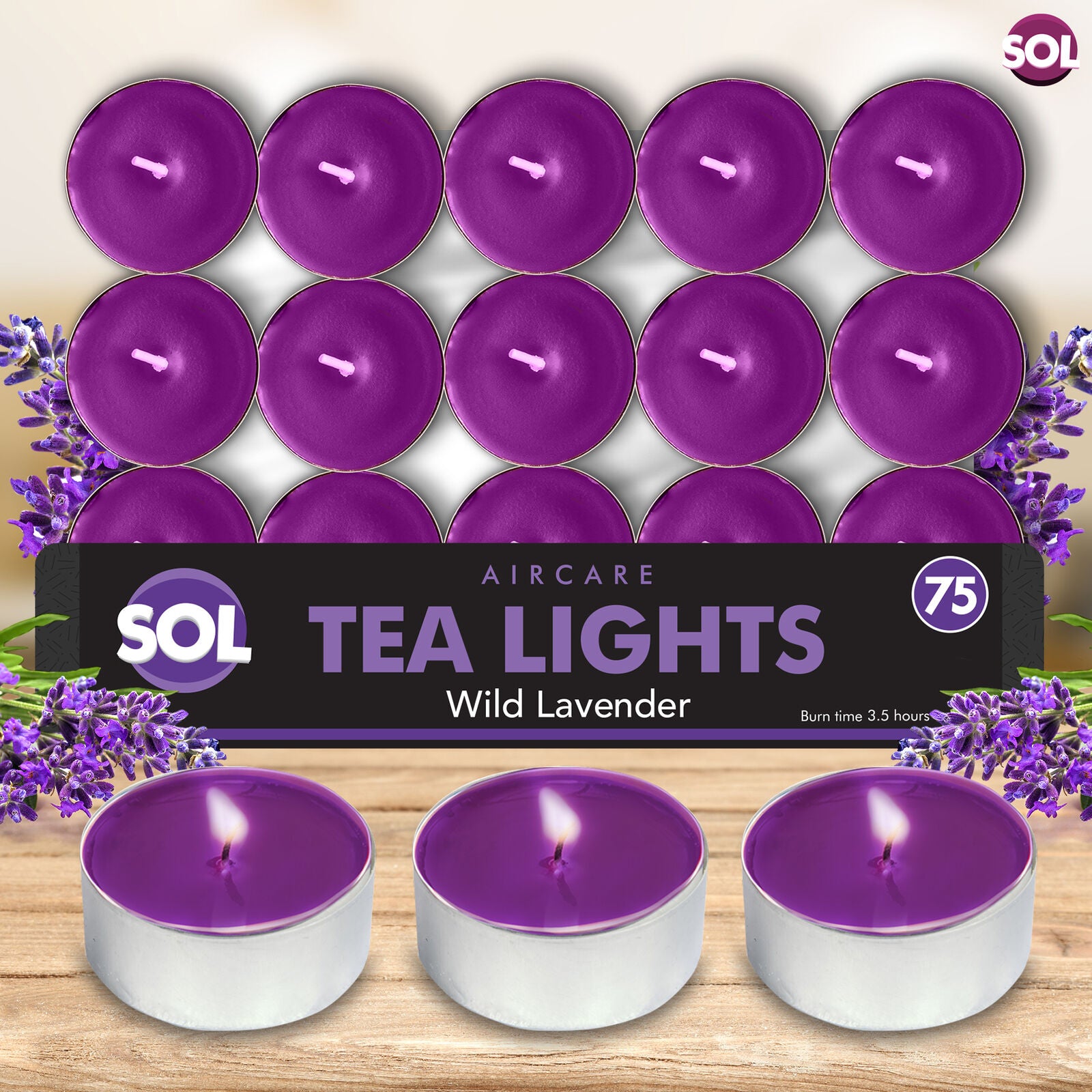 75Pk Scented Tea Lights Candles | Various Perfumes 4 Hour Burn Night T Tealights