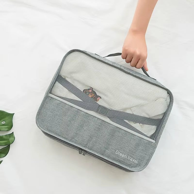 High-Grade 7Pcs/Set Suitcase Organizer Koffer Luggage Organizer Laundry Pouch Packing Cubes Set Storage Bag for Clothes
