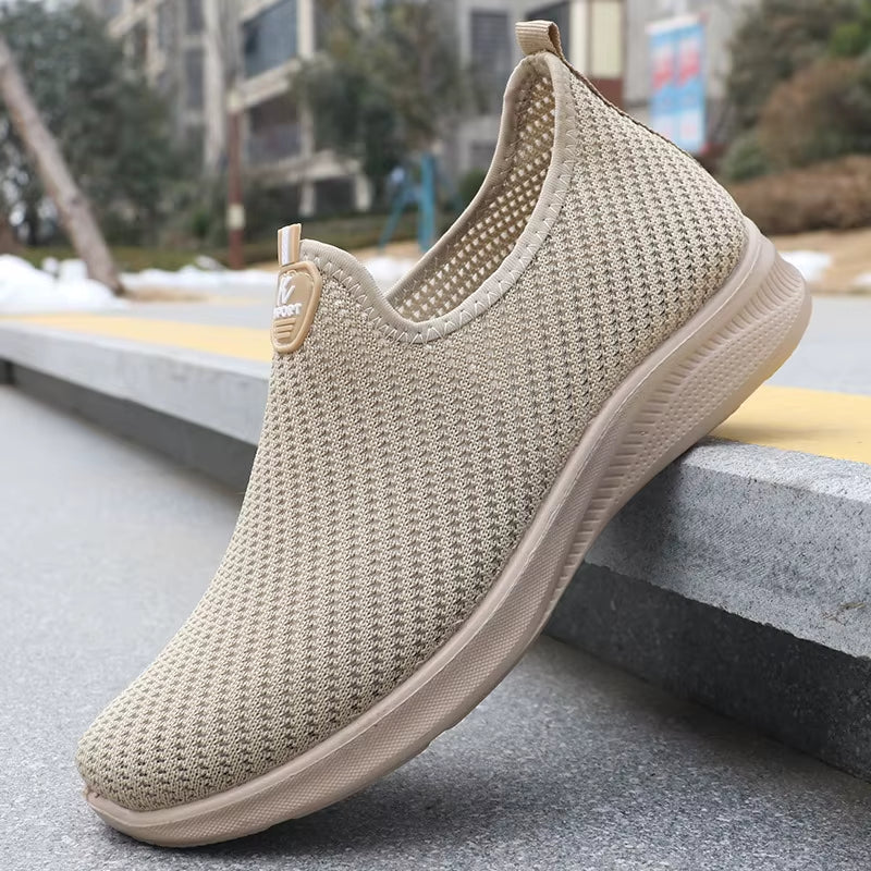 Mens Shoes Breathable Slip on Running Sneakers Comfortable Summer Sport Tennis Shoes for Man Non Slip Lightweigh Flats
