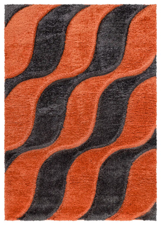 Aericka Geometric Machine Tufted Shag 120Cm X 170Cm Indoor / Outdoor Area Rug