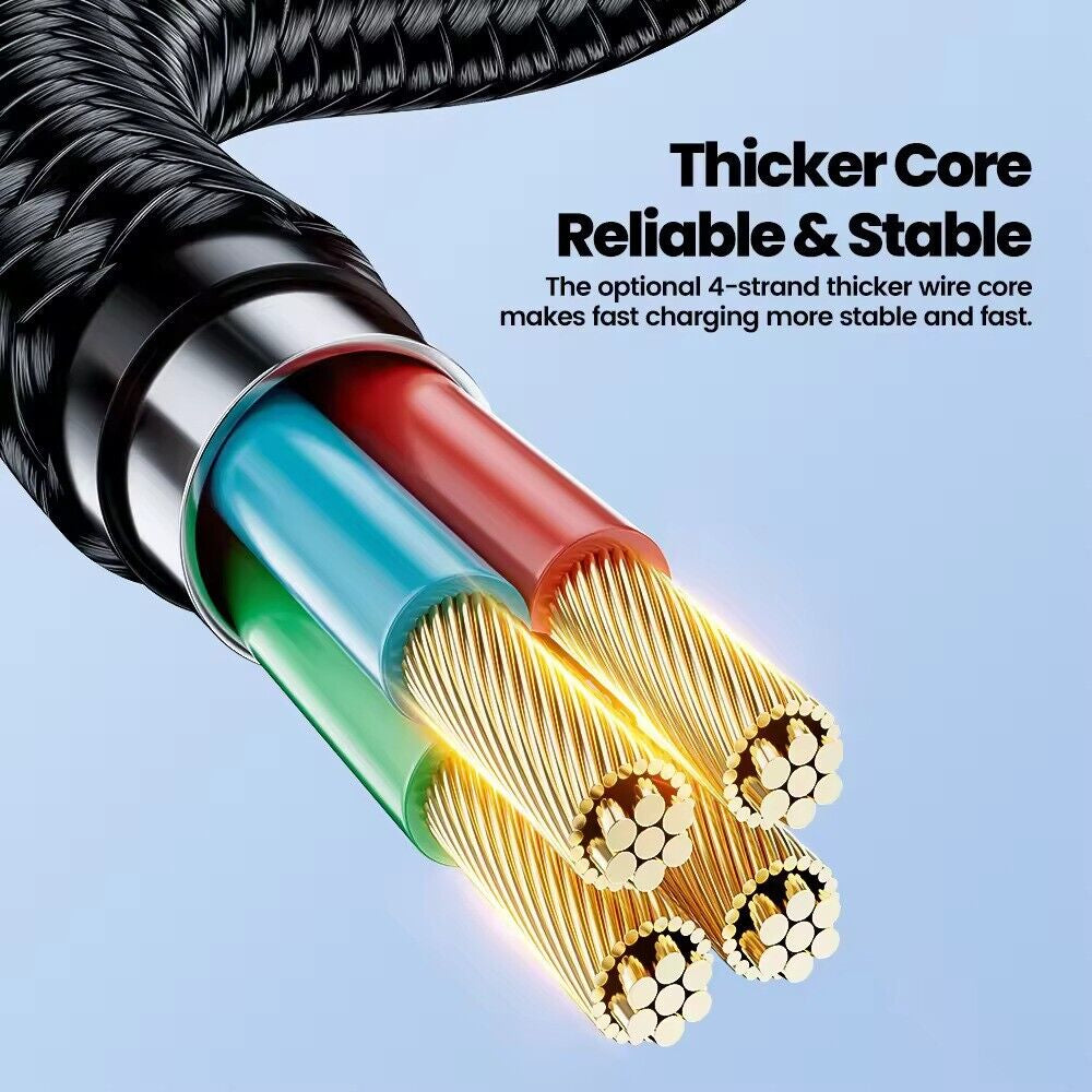 USB a to Type C Fast Charger Cable 3A for Samsung Mobile Phone Lead USB C Cable
