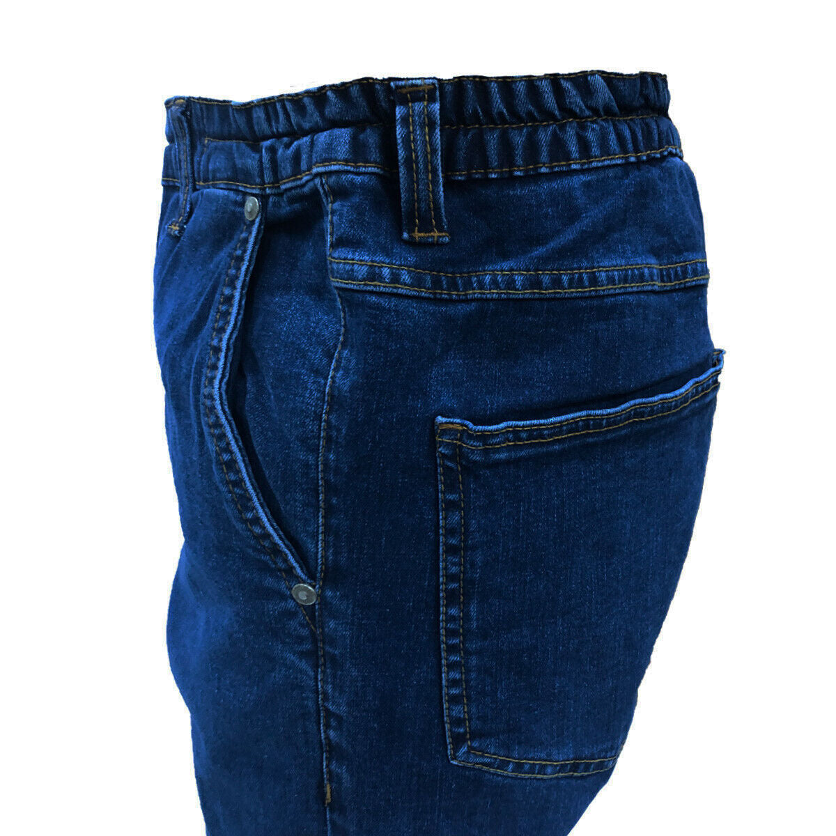 Straight Fit Elasticated Waist Stretch Mens Denim Jeans