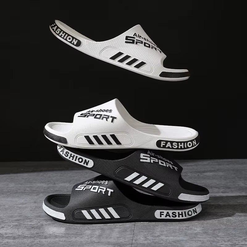 Fashion Men'S Slippers PVC Soft Sole Non-Slip Slides Casual Outdoor Beach Flip Flops Home Bathroom Couples Slippers New Sandal