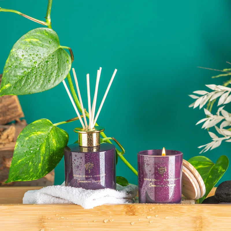- Soy Wax Scented Candles - 130G - Cinnamon & Orange
