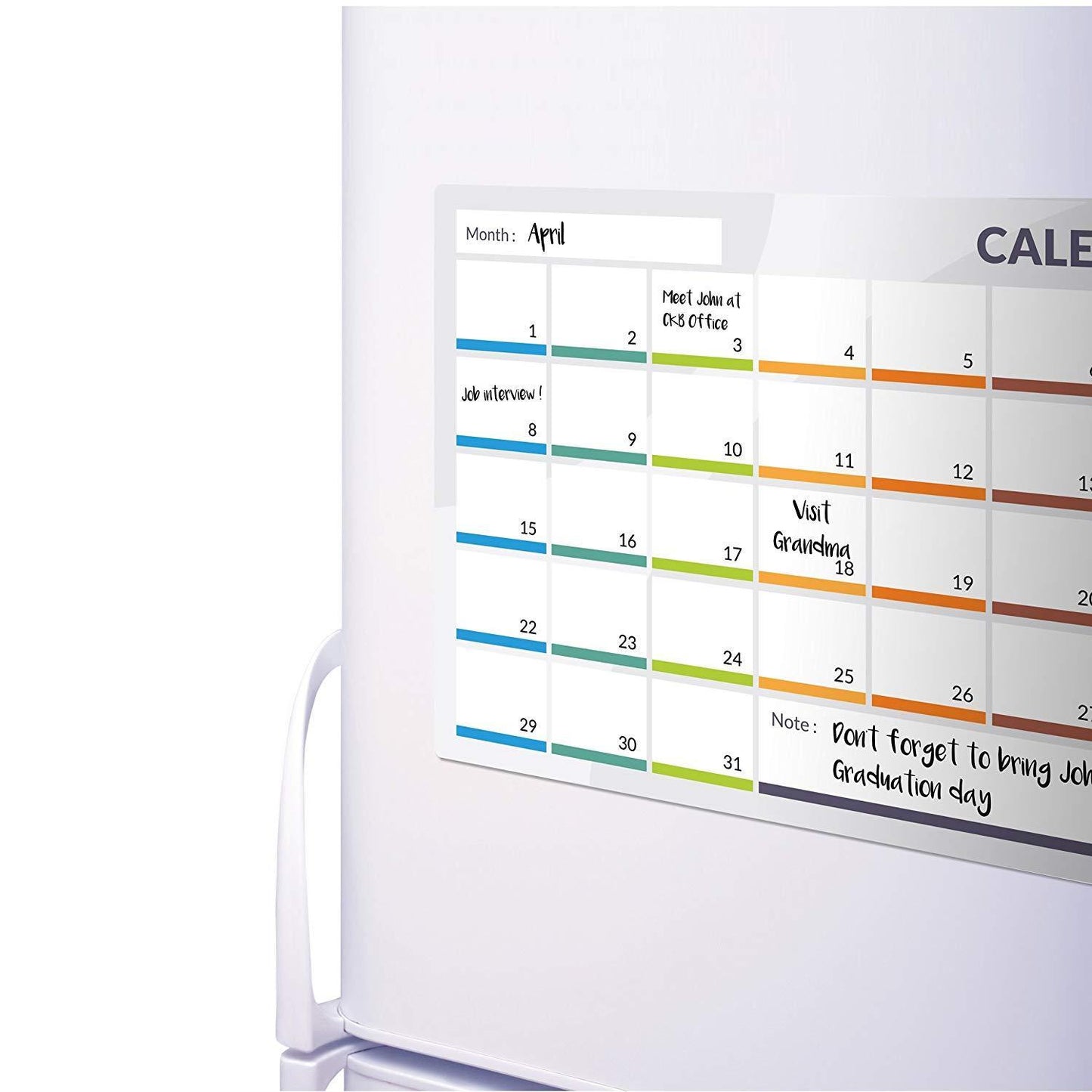 CALENDER Fridge Board Magnetic Pen Notice Memo Planner Whiteboard Large Monthly