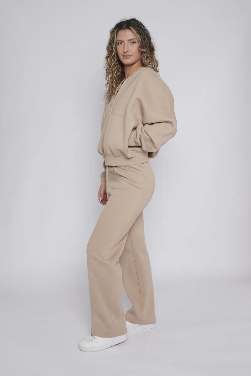 Women Bomber Oversize Baggy 2 Piece Lounge Wear Casual Set Ladies Suit Tracksuit