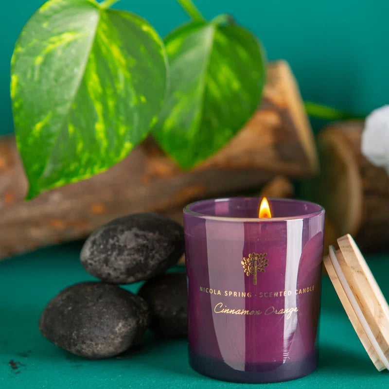 - Soy Wax Scented Candles - 130G - Cinnamon & Orange