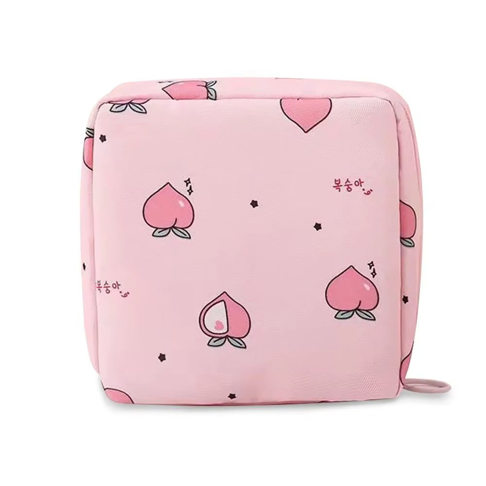 Multifunctional Rhombus Pattern Sanitary Pad Bags Reusable Napkin Storage Organizer Women Pad Pouch Bags Portable Makeup Bags