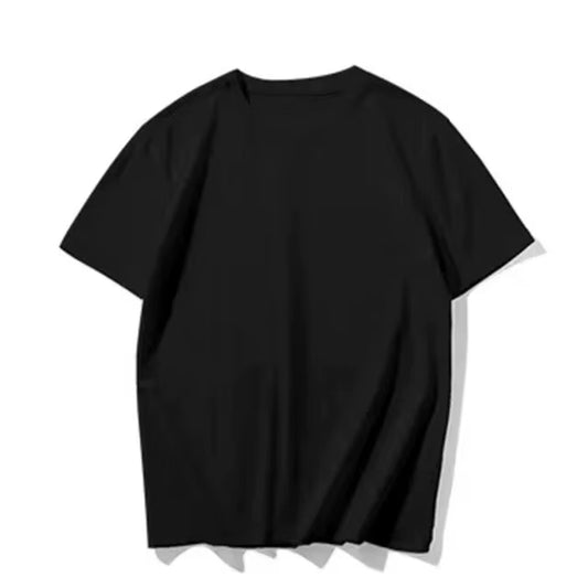 Summer 100% Cotton T Shirts Mens Casual Short Sleeve Solid Cotton Crew Neck Soft T-Shirts Basic Men'S Loose Fit Tee Shirt Tops