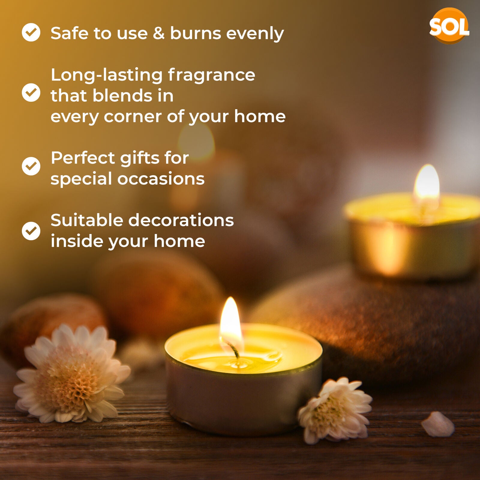75Pk Scented Tea Lights Candles | Various Perfumes 4 Hour Burn Night T Tealights