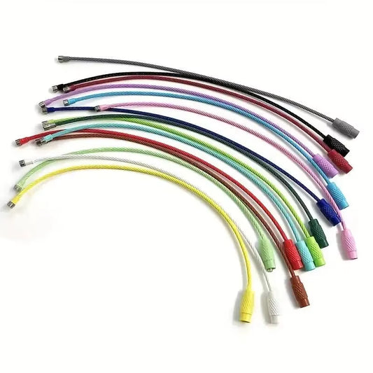 10Pcs Colorful Stainless Steel Wire Luggage Tag Clip Durable and Easy to Install Perfect for Travel and Everyday Use