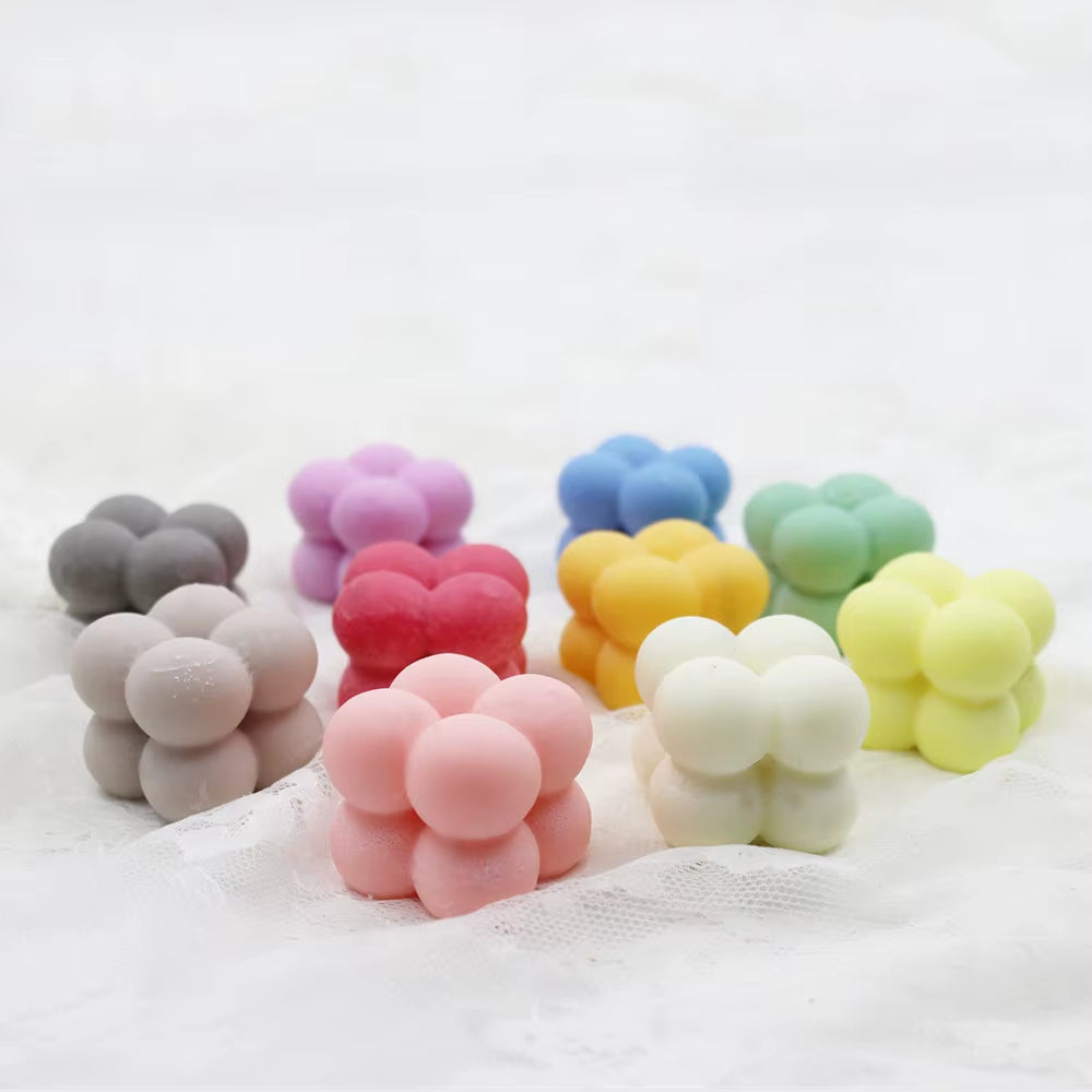 Newest Square Magic Cube Candles Mould Soy Wax Candles Mold 3D Silicon Molds for Resin Art Candle Candle Plaster Making Mould