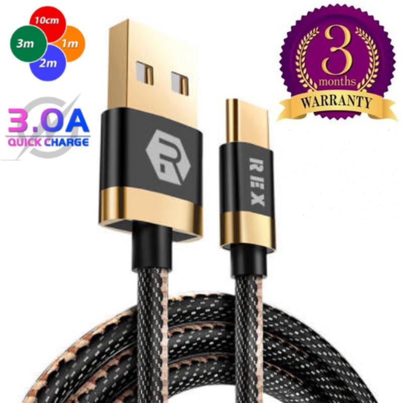USB a to Type C Fast Charger Cable 3A for Samsung Mobile Phone Lead USB C Cable