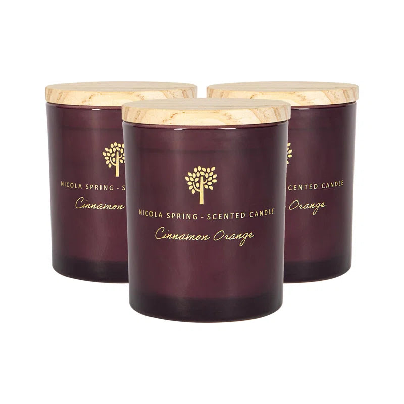 - Soy Wax Scented Candles - 130G - Cinnamon & Orange