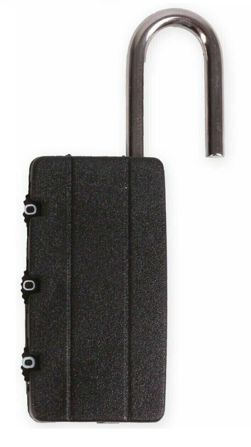 3 X COMBINATION PADLOCK 3 DIGIT BLACK 40Mm LOCK SECURITY TRAVEL LUGGAGE SUITCASE