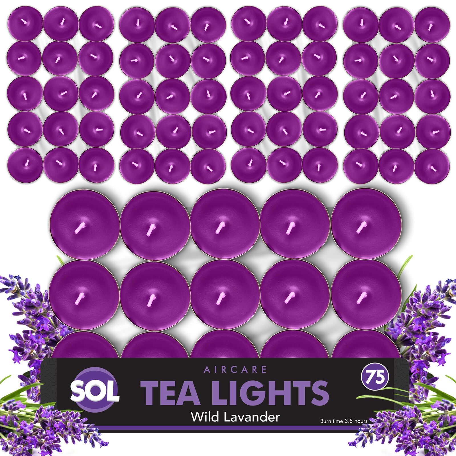 75Pk Scented Tea Lights Candles | Various Perfumes 4 Hour Burn Night T Tealights