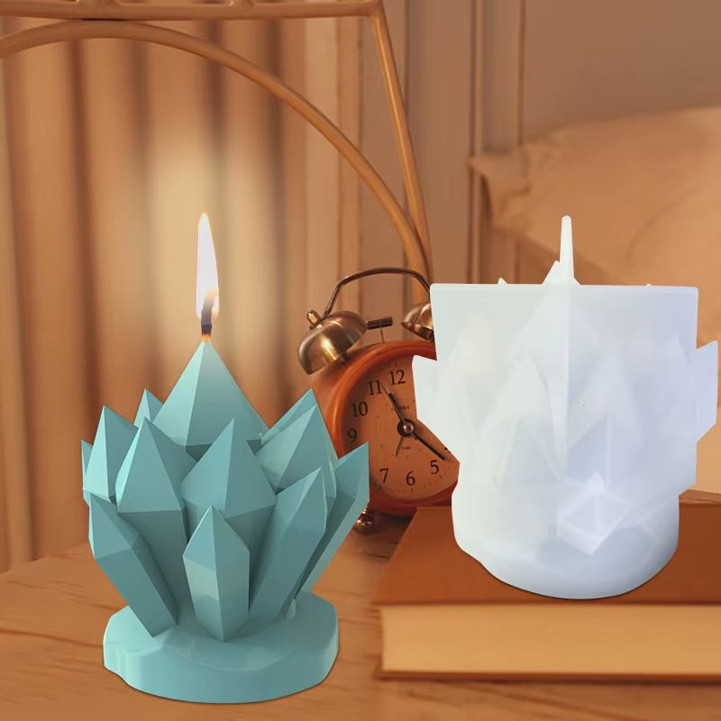 Newest Square Magic Cube Candles Mould Soy Wax Candles Mold 3D Silicon Molds for Resin Art Candle Candle Plaster Making Mould