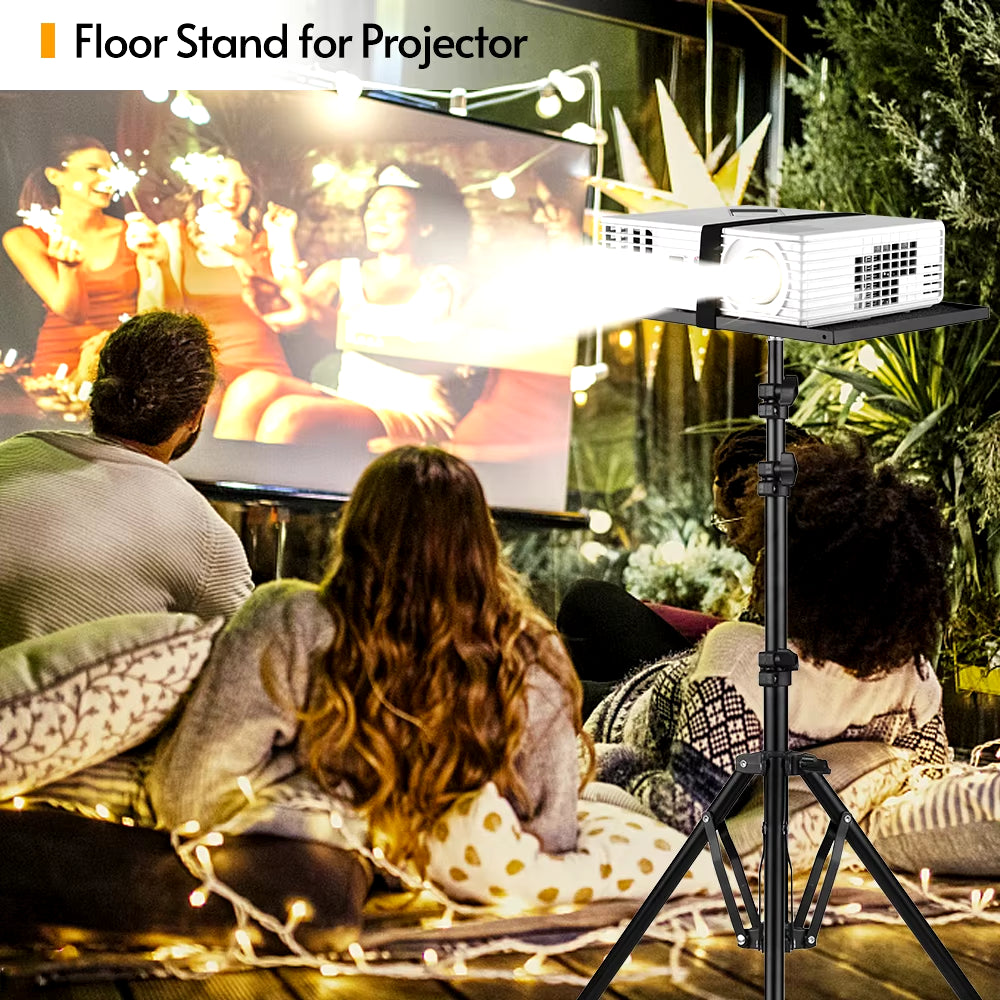 Universal Laptop Projector Tripod Stand &Holder Aluminum Alloy Computer Projector Floor Stand 41-135Cm/ 16-53In Ajudtable Height