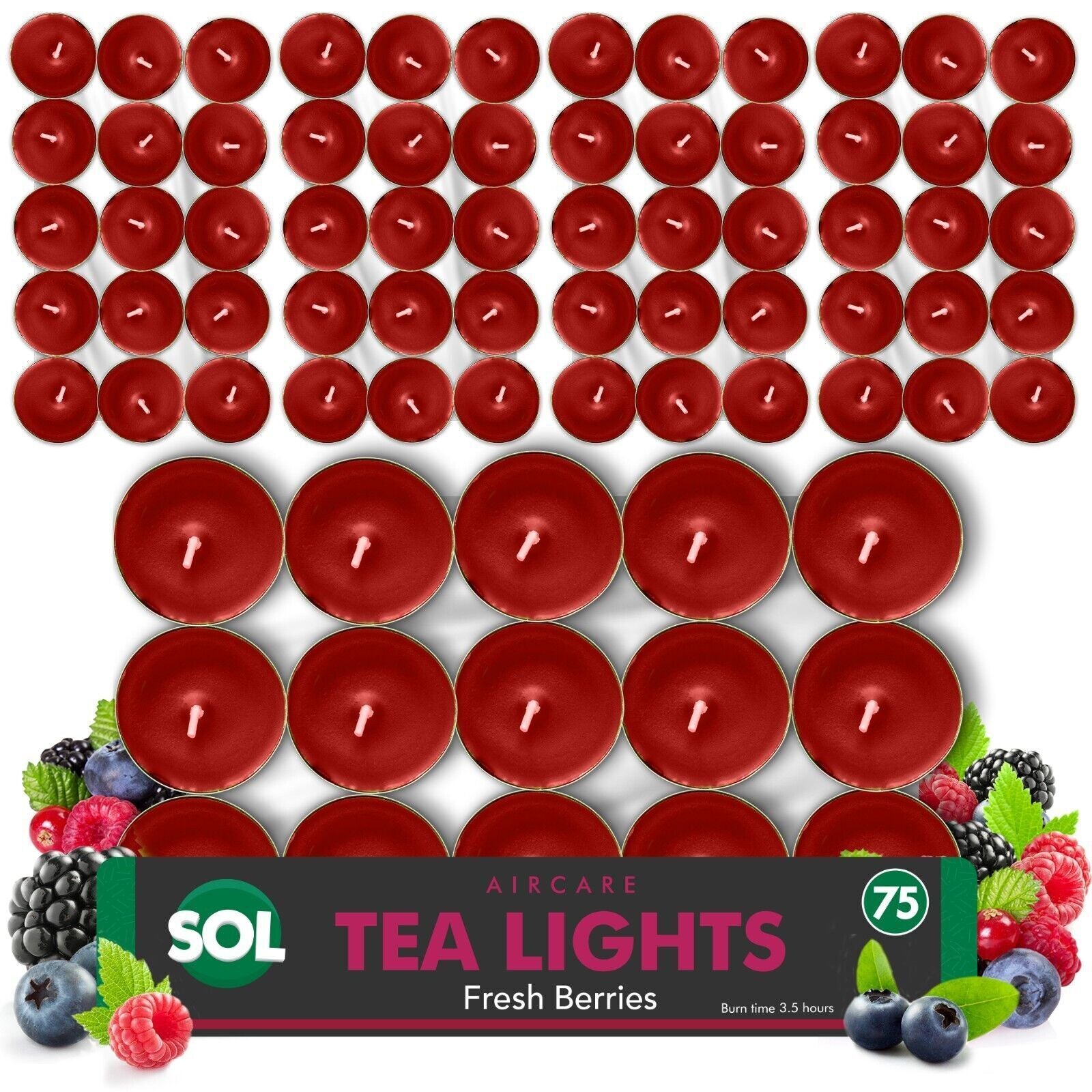 75Pk Scented Tea Lights Candles | Various Perfumes 4 Hour Burn Night T Tealights