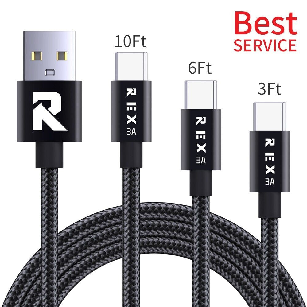 USB a to Type C Fast Charger Cable 3A for Samsung Mobile Phone Lead USB C Cable
