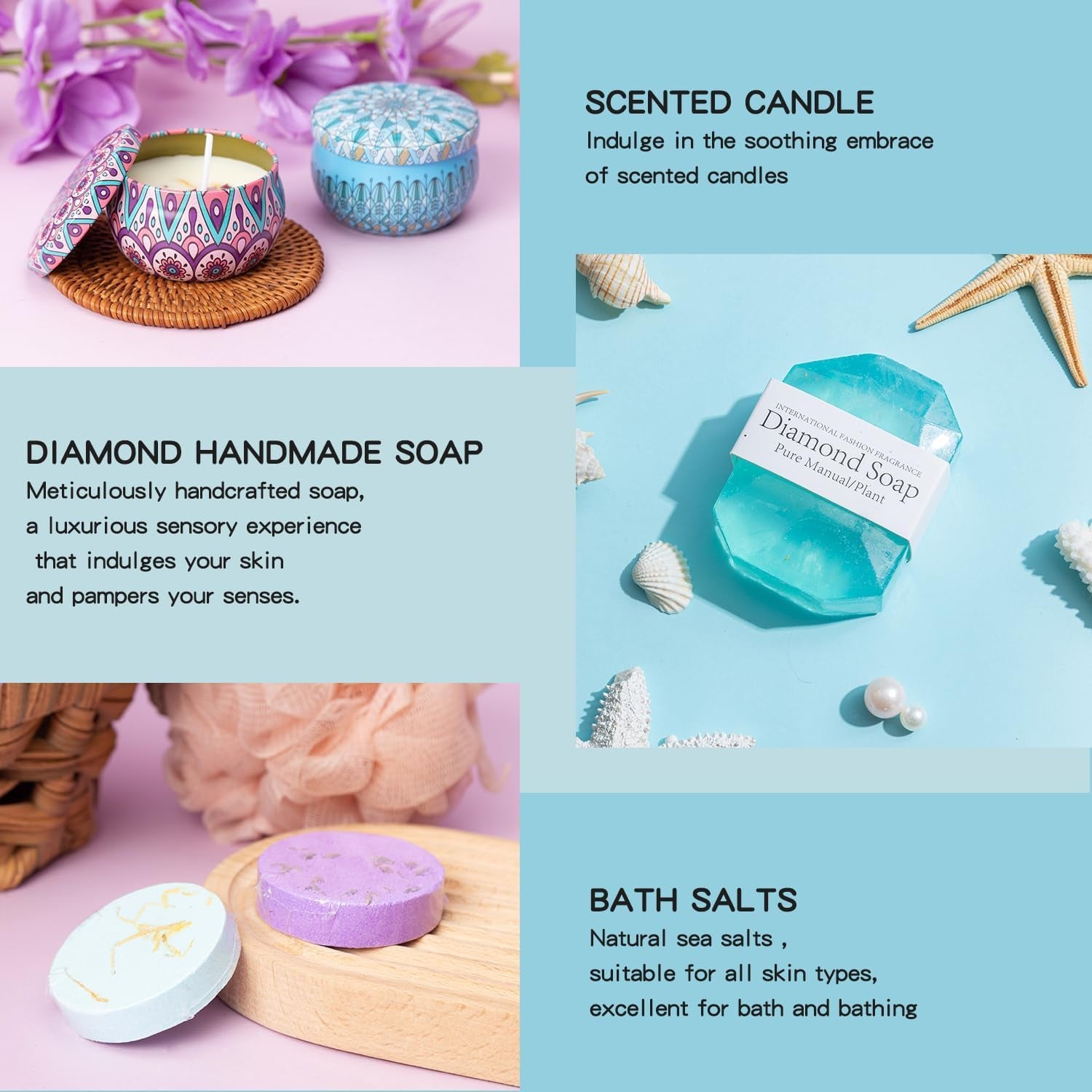 Gifts for Women, Mom, Wife, Mum, Girlfriend, Best Friend, Her Happy Birthday, Mothers Day, Get Well Soon, Gift Spa Basket Set, Hamper Box, Tumbler, Bath Care Kit Pamper Sweet Present (Blanket)